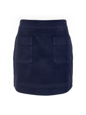 Express Womens Black Suede-Like Mini Skirt With Pockets Size 00